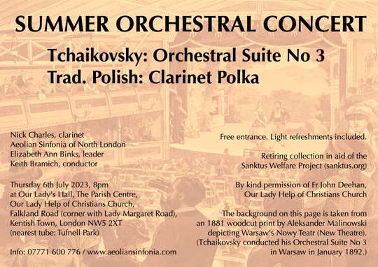 Summer Orchestral Concert, 6 July 2023, 8pm