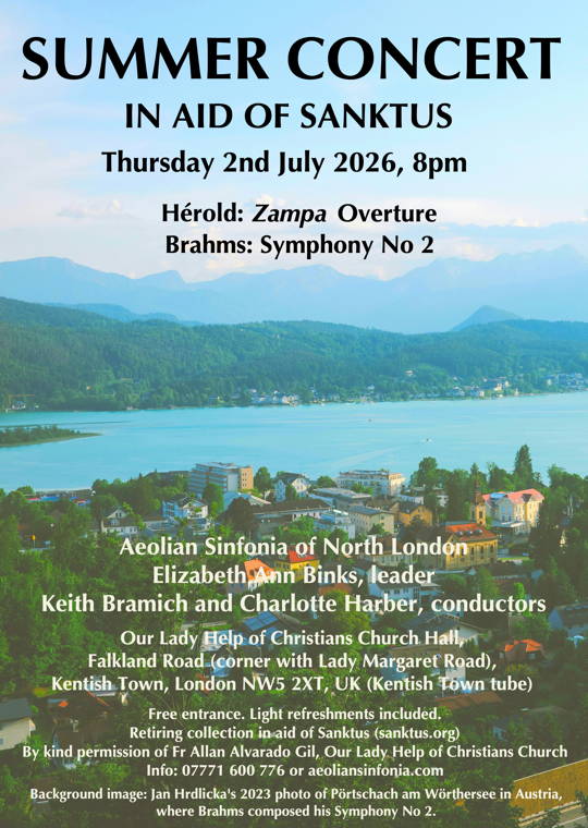 Summer Concert, Thursday 2 July 2026, 8pm